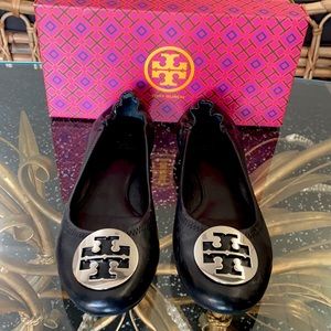 Tory Burch Black Flats